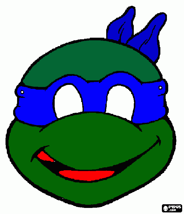 mascara de tortuga ninja para colorear