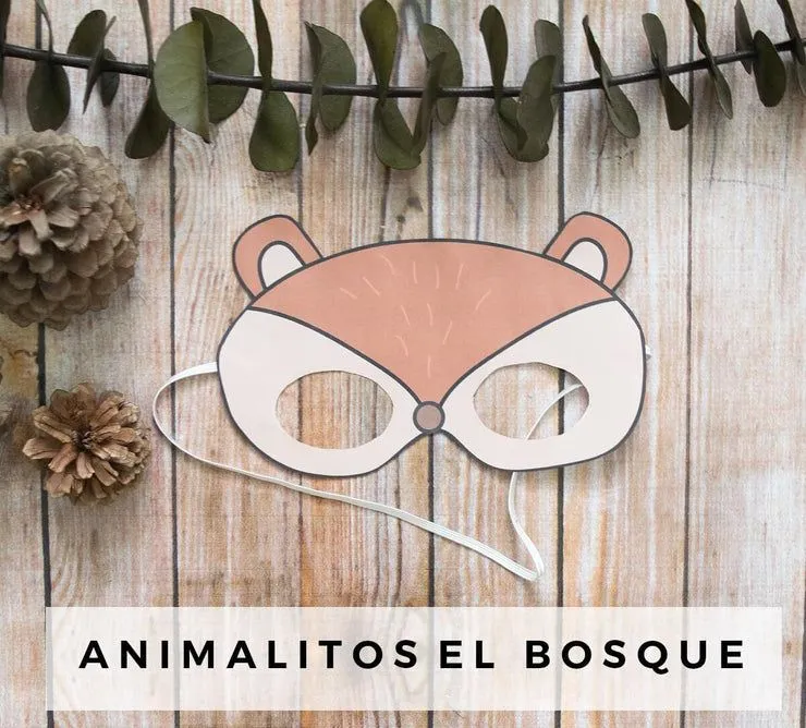 Máscaras de animales para imprimir - Gratis, cumpleaños, – Una Fiesta Bonita