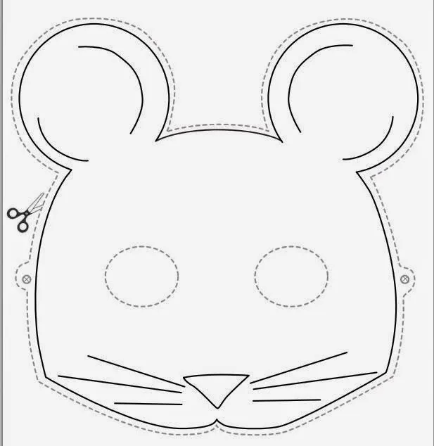 Molde para hacer mascara de raton - Imagui
