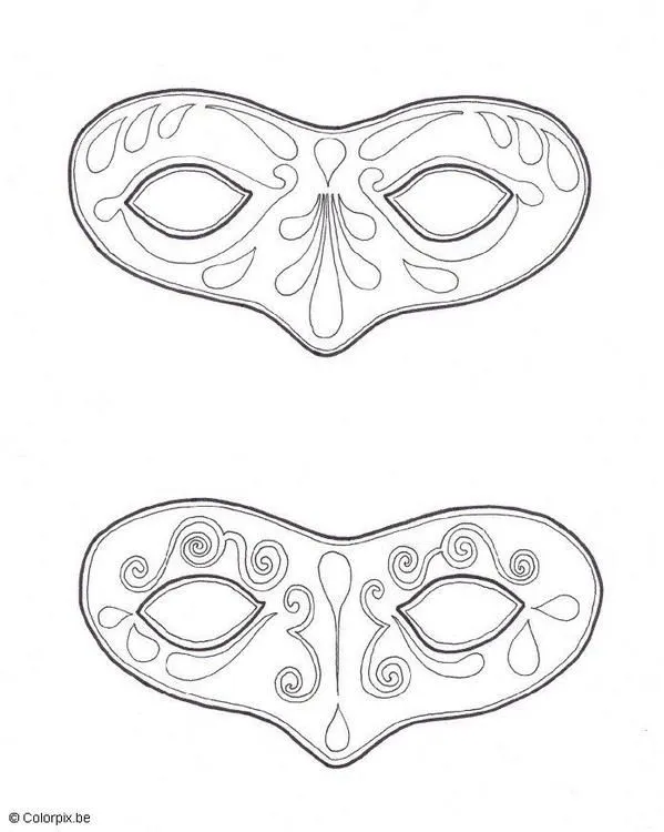 Mascaras de carnaval de venecia para colorear - Imagui