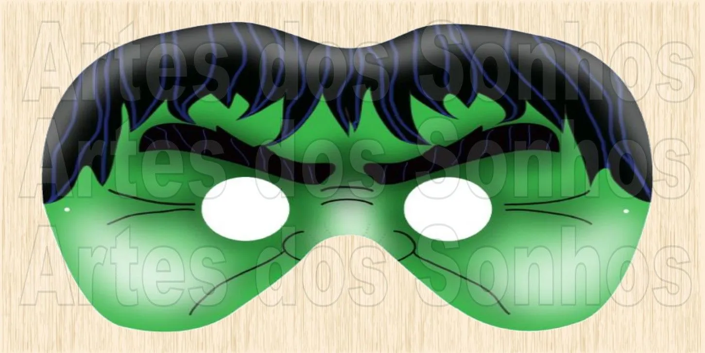 5 Máscaras Hulk | Loja Adspapelaria | Elo7 Produtos Especiais