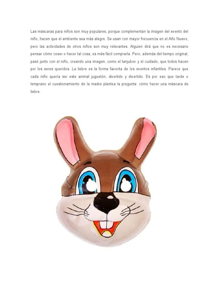 Máscaras para Niños | PDF | Papel