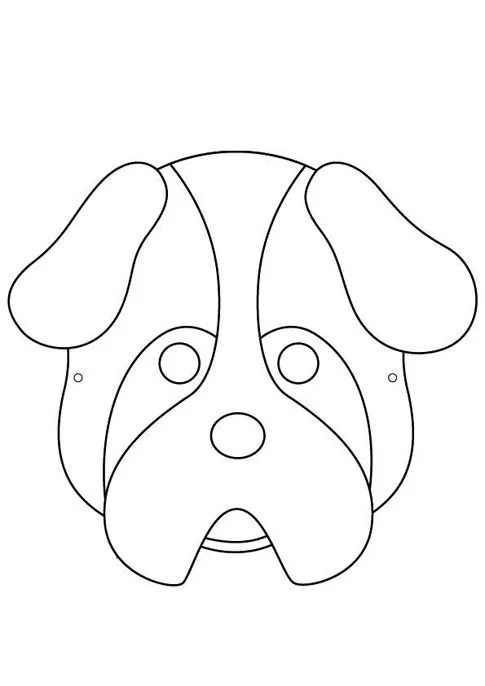 Mascaras de perros para pintar - Imagui