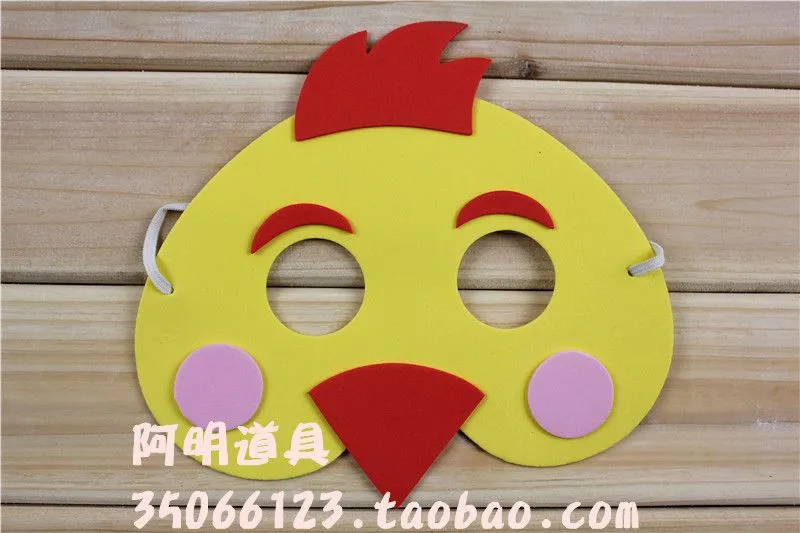 Mascaras de pollitos en foami - Imagui