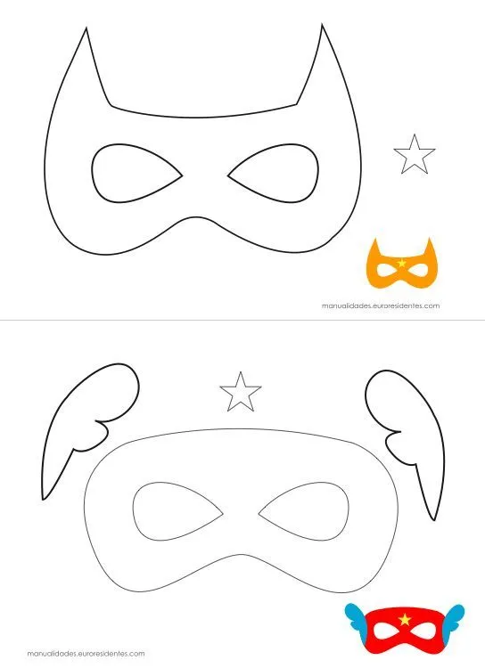 mascaras de superhéroes | Actividades para niños | Pinterest ...
