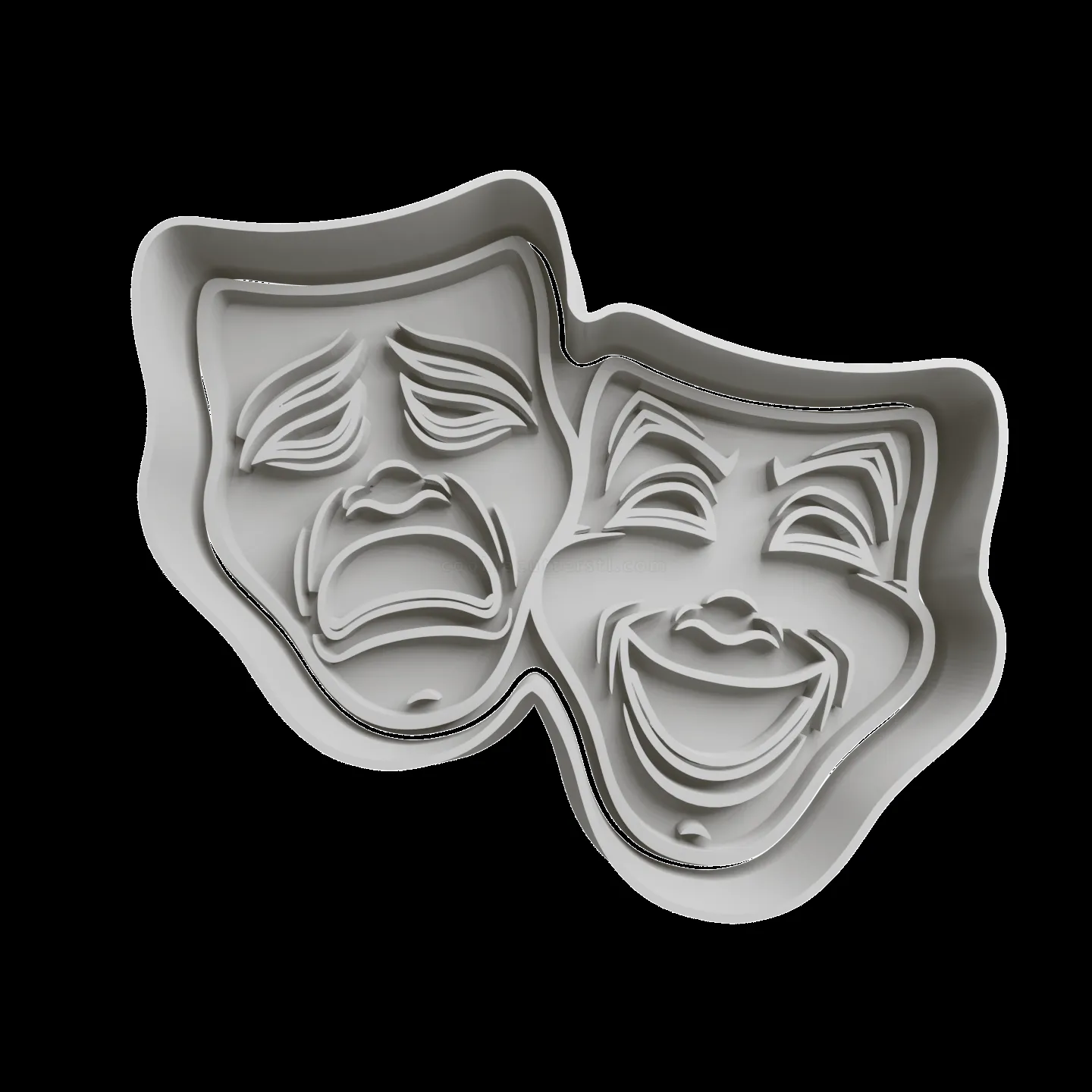 Mascaras De Teatro Cortador De Galletas STL - Cortador De Galletas STL