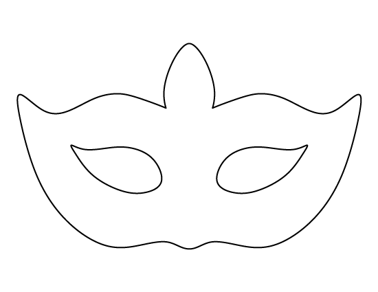 Masquerade mask pattern. Use the printable outline for crafts ...