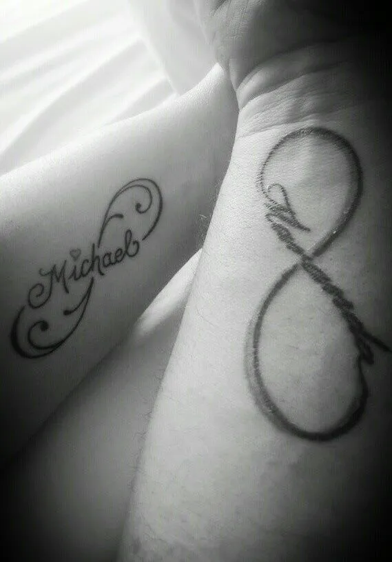 matching couple infinity name tattoos | Tattoos & Piercings ...