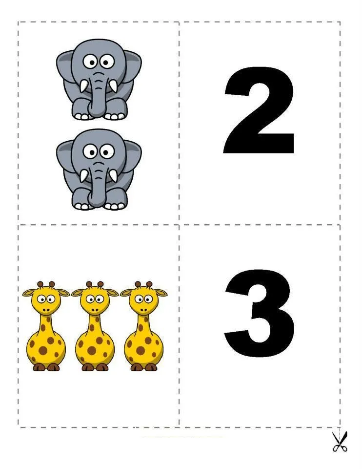 Matemáticas divertidas: Memorama de números del 1 al 9 Matemáticas divertidas: Memorama de números del 1 al 9