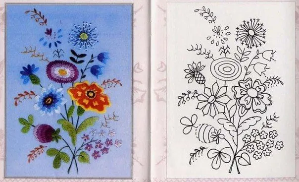 Materiales gráficos Gaby: Plantillas varias para bordar flores