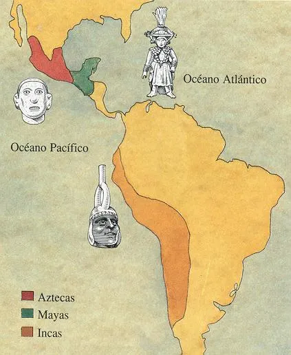 Ubicación geográfica de Mayas, Aztecas e Incas | Ciencias Sociales