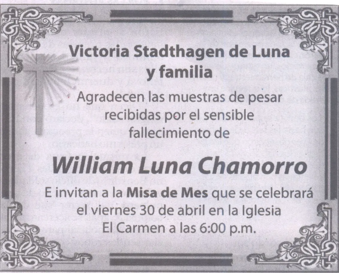 02 | mayo | 2010 | Obituarios Nicaragua