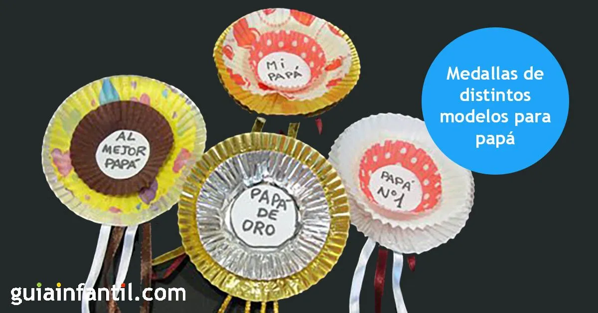 Medallas para premiar a papá en el Día del Padre - Manualidades para niños