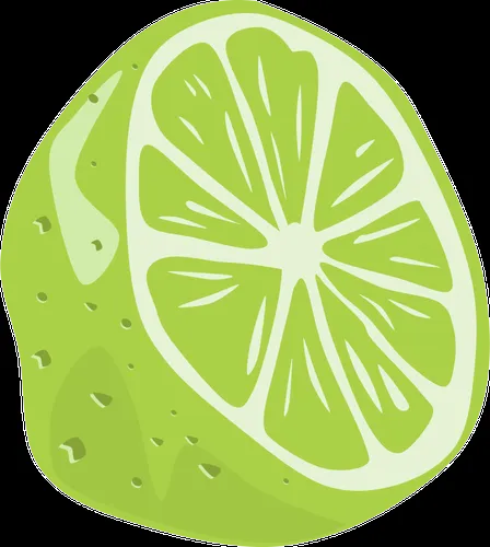 Media un limón fruta dibujo vectorial | Vectores de dominio público