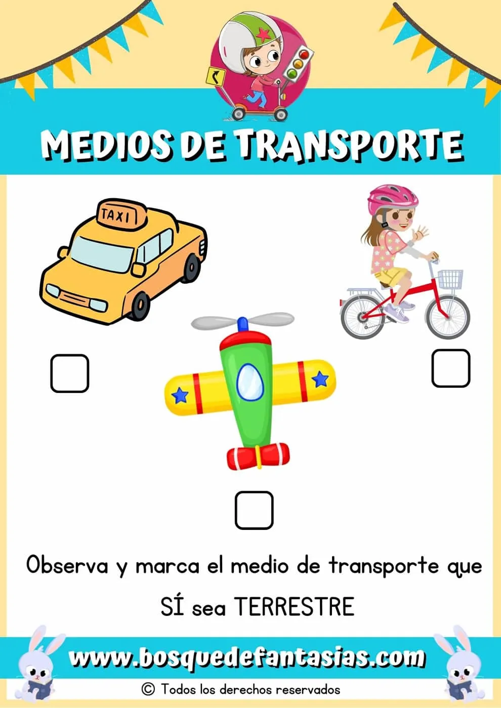MEDIOS DE TRANSPORTE : Actividades y ejercicios para primaria