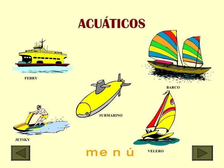 Medios de transporte acuatico para niños - Imagui