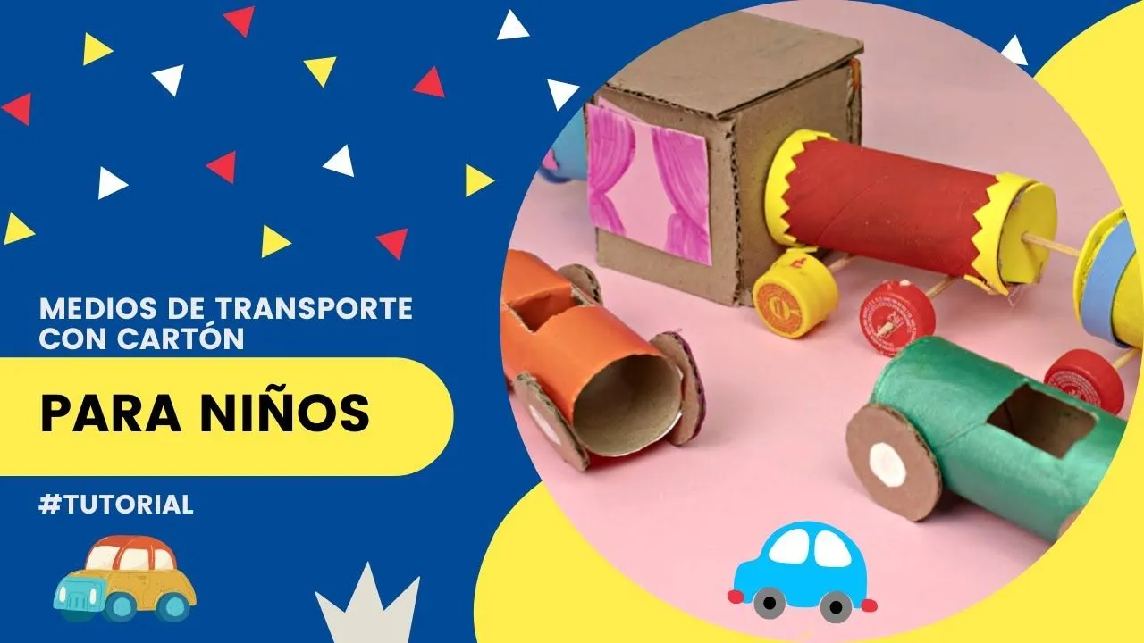 Medios de Transporte con Cartón para niños - YouTube