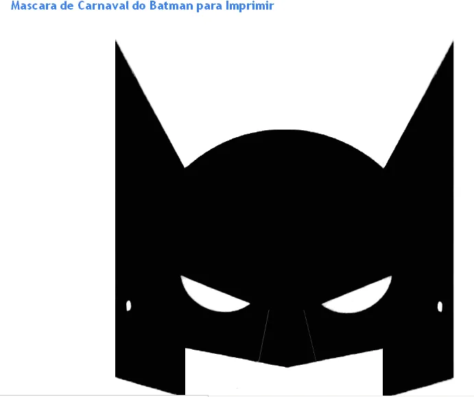 Máscara de Carnaval do Batman para imprimir | SabrisWeb
