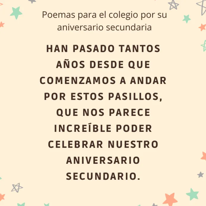 LOS MEJORES Poemas para el COLEGIO por su aniversario secundaria. - Puras  Letras