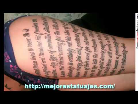 Los Mejores Tatuajes De Letras - YouTube