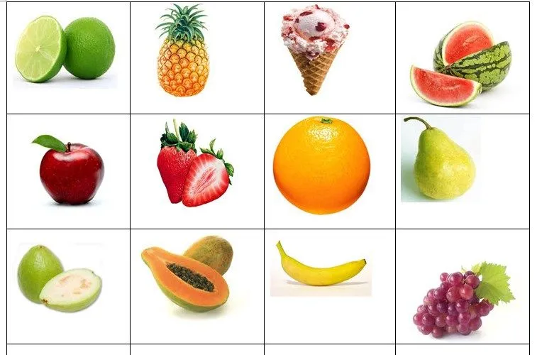 Memorama de frutas para jugar y aprender primer grado | Material ...