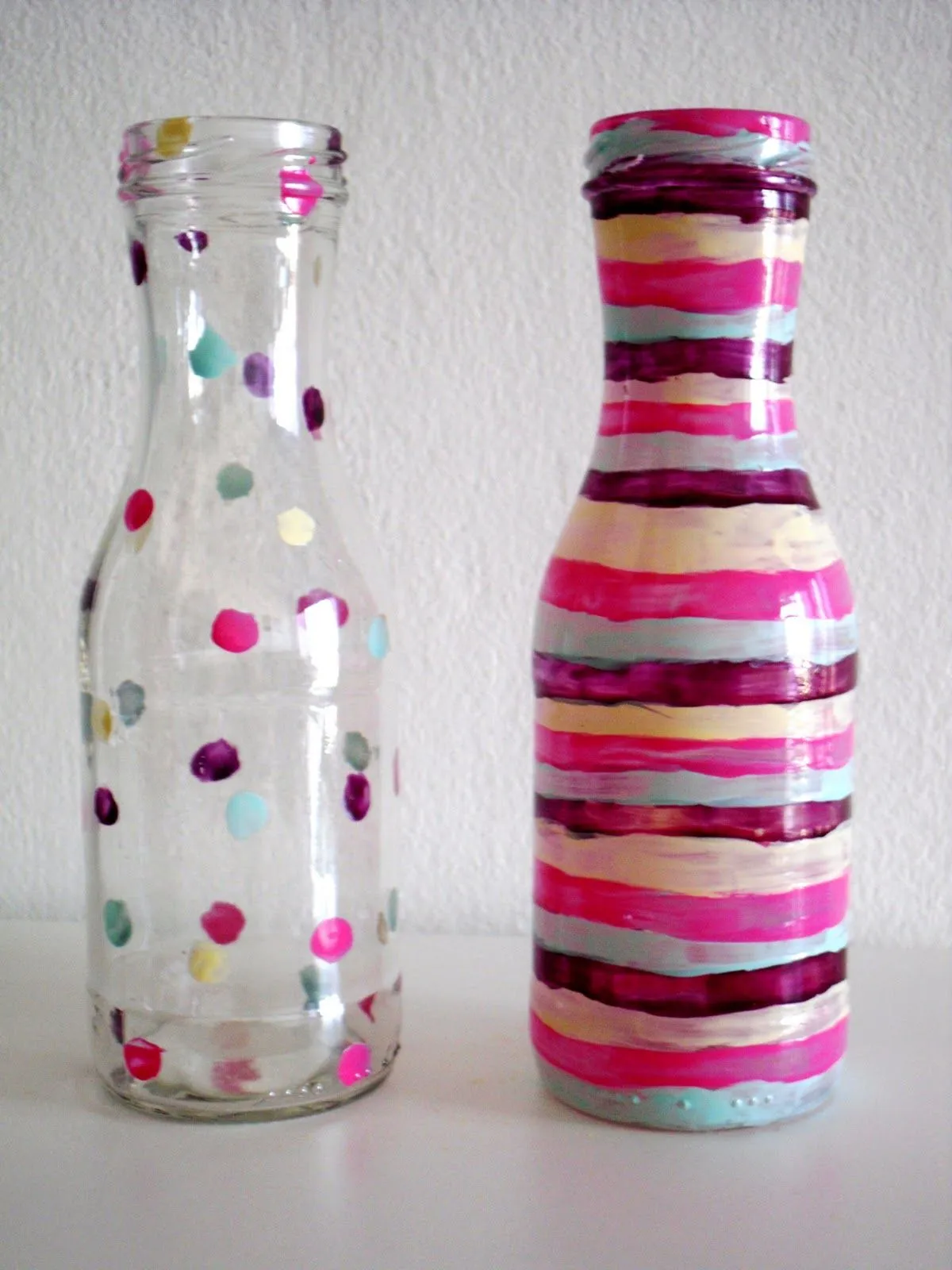 Más por Menos: DIY: jarrones pintados con esmaltes de uñas Más por Menos: DIY: jarrones pintados con esmaltes de uñas