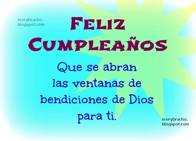 Mensajes Cristianos para felicitar Cumpleaños con imágenes ...