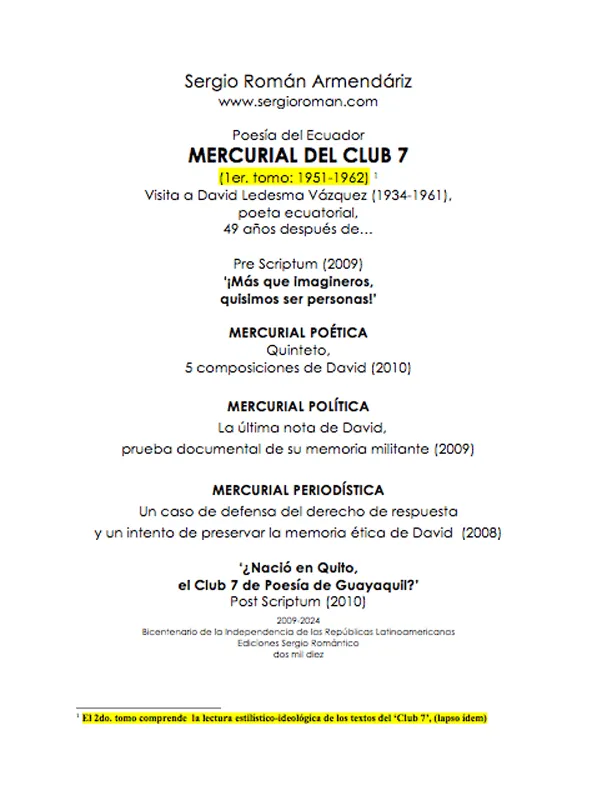 Mercurial: periodismo, poética y política del Club 7" ~ efecto ...
