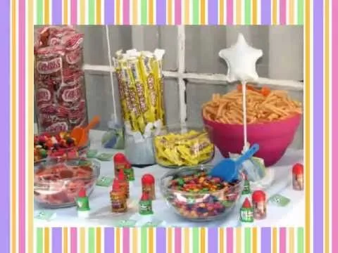 Mesa snacks para fiesta infantil