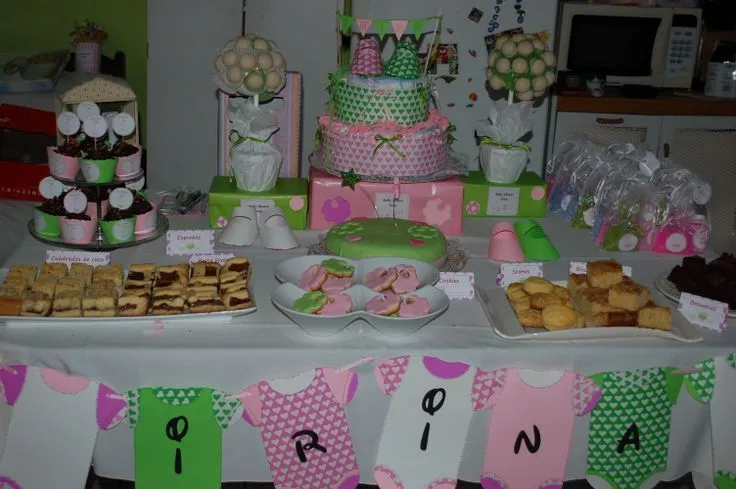 Mesa dulce para baby shower de irina | Decoracion de mesas | Pinterest
