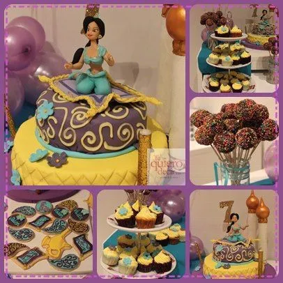 Mesa dulce de Jazmin (Princesa de Aladdin) | Mesas Dulces ...