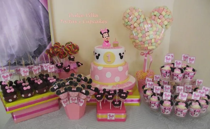 Mesa dulce Minnie Mouse Baby ... by Dulce Villa - Tortas y ...