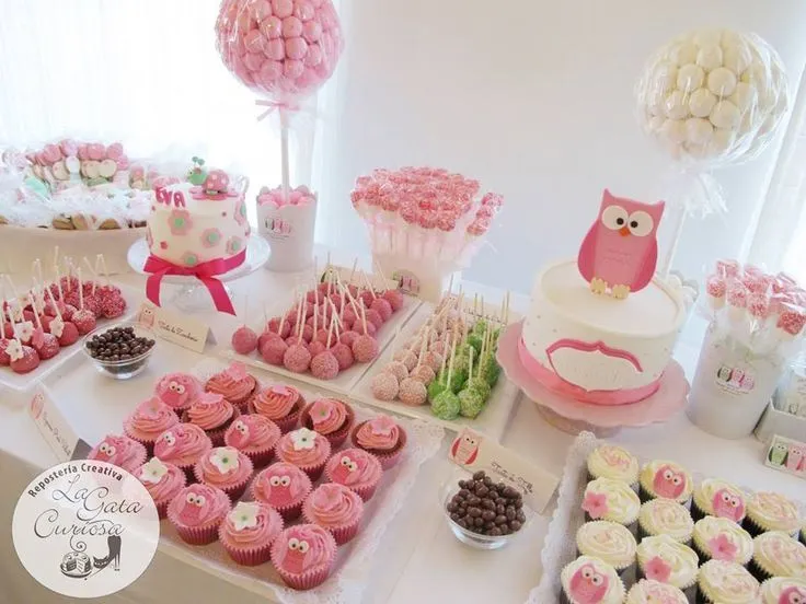 Mesa de dulces Buho | decoracion cumpleanos | Pinterest | Mesas ...