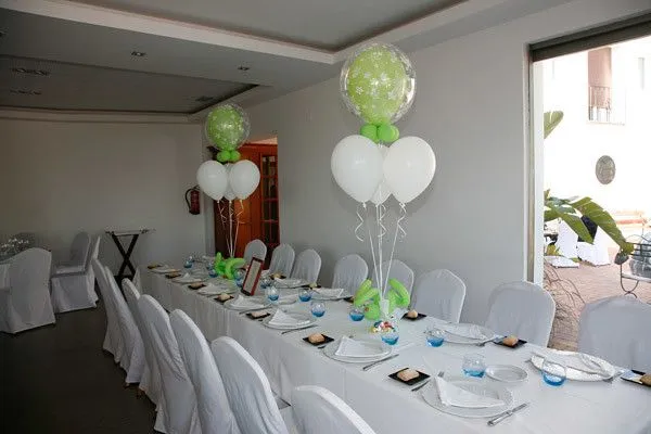 mesa de ninos para bodas comuniones bautizos centros de globos para ...