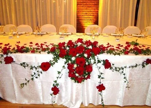 Decoración de mesa principal para boda - Imagui