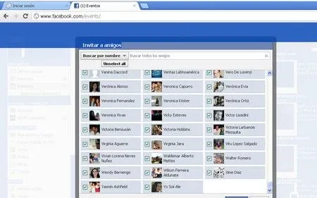 Método para seleccionar todos los contactos en Facebook « Internet ...