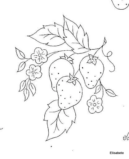 Meu Cantinho de imagens: Frutas para bordar e pintar