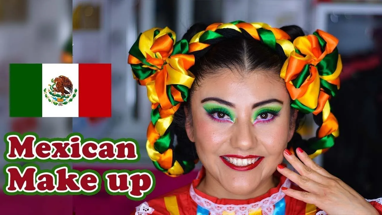 Mexican folklor make up tutorial JALISCO - YouTube