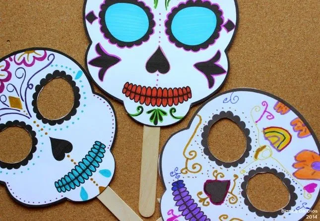 Una Mexicana en USA: Máscara de Calaveras de azúcar para el día de ...