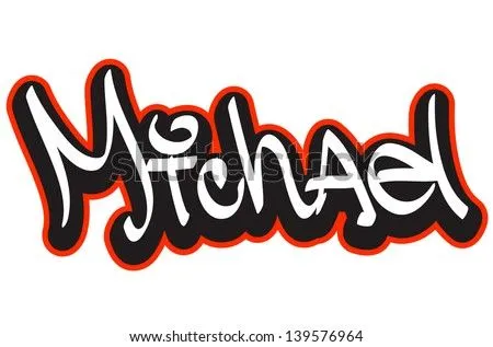 Michael Graffiti Font Style Name. Hip-Hop Design Template For T ...