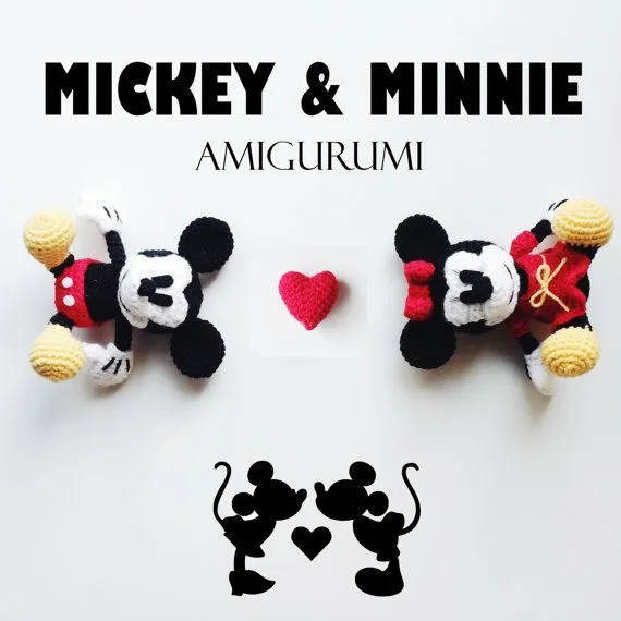 Mickey & Minnie Mouse Amigurumi Crochet Pattern PDF