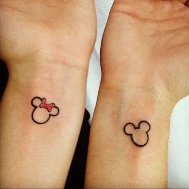 Mickey and Minnie Mouse | 33 Matching Tattoos For Couples Who Are ...