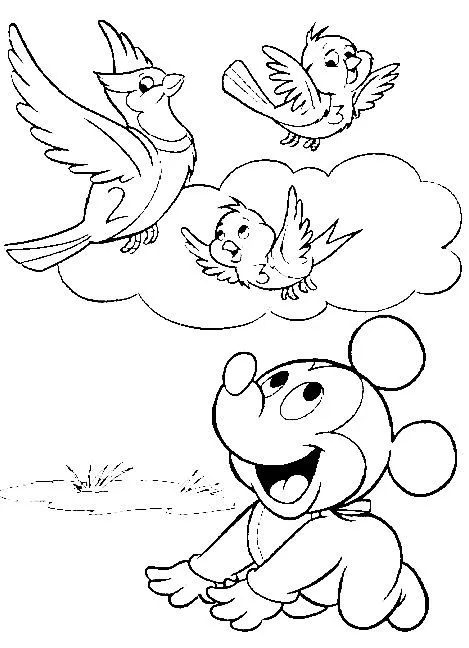 Baby Mickey Mouse - free printables pages | Coloring Pages