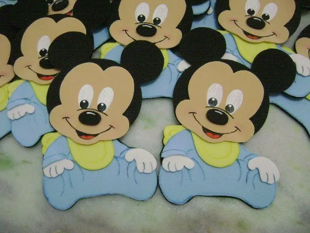 Molde de goma eva de Mickey bebé - Imagui