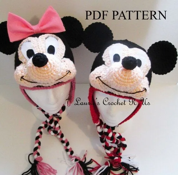 Patron de Mickey y Minnie a crochet - Imagui