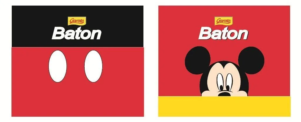 Mickey - Etiqueta para Baton | Decora | Elo7
