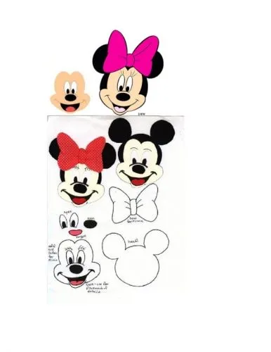 Moldes de Mickey Mouse en fomi - Imagui