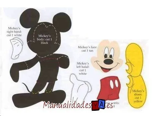 Mickey-Goma-Eva-2 | Moldes | Pinterest | Manualidades, Mickey ...
