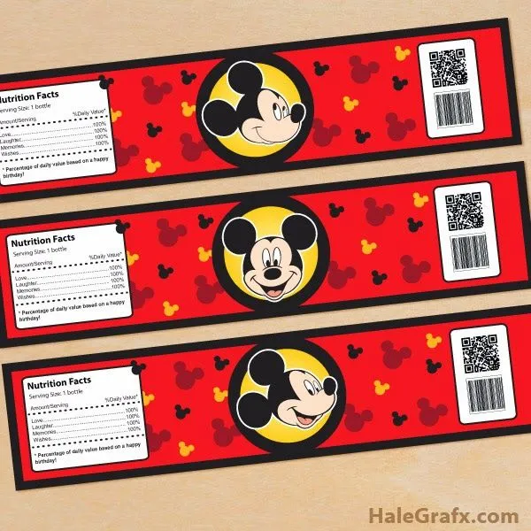 Mickey: Invitaciones y Etiquetas para Imprimir Gratis. | Ideas y ...
