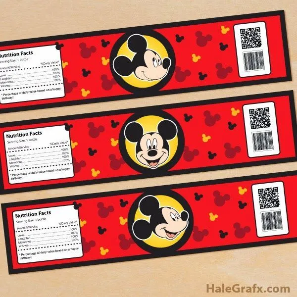 Mickey: Invitaciones y Etiquetas para Imprimir Gratis. | Minnie y ...